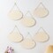 6pcs 9.3X5.8in Unfinished Wood Sign Blank Hanging Wooden Plaque DIY Craft (Ellipse)